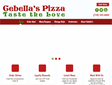 Tablet Screenshot of cebellaspizza.com